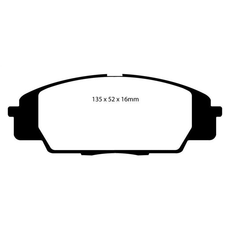 EBC 07-11 Acura CSX (Canada) 2.0 Type S Redstuff Front Brake Pads - Saikospeed