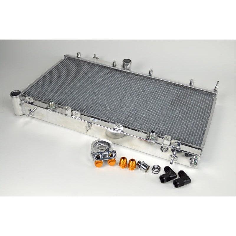 CSF 08-15 Subaru WRX/STI 2-Row Radiator w/Built-In Oil Cooler - Saikospeed