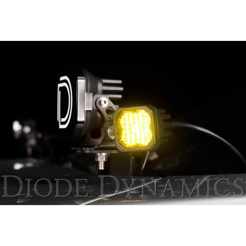 Diode Dynamics Stage Series C1 LED Pod Sport - Yellow Wide Standard ABL (Pair)