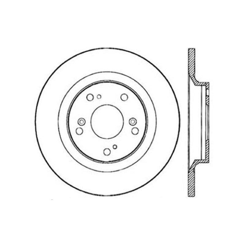 StopTech 00-09 S2000 Slotted & Drilled Left Rear Rotor - Saikospeed