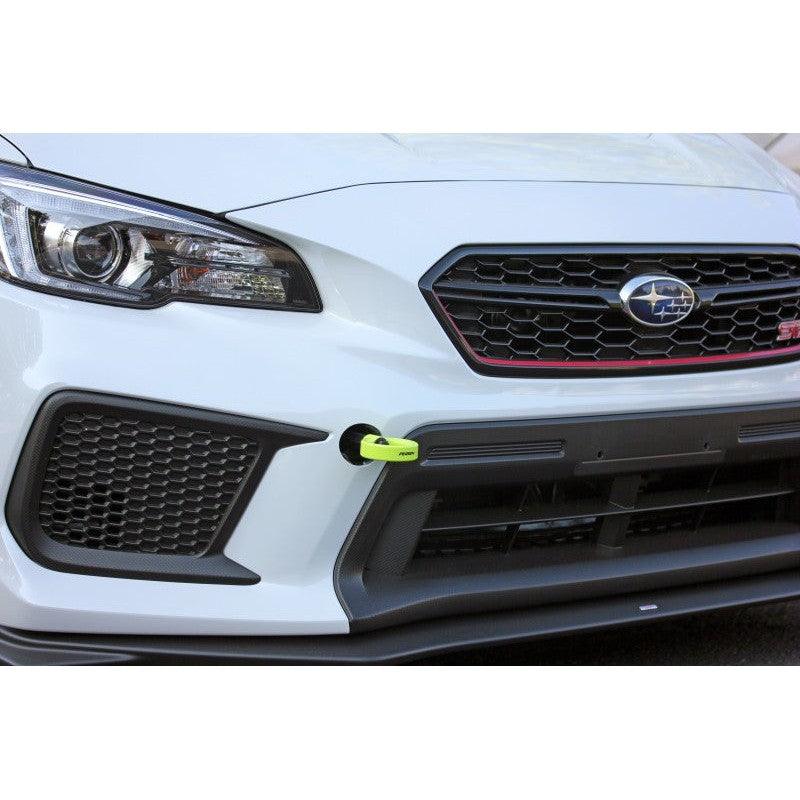 Perrin 18-21 WRX/STI / 13-20 BRZ / 17-20 Toyota 86 Front Tow Hook Kit - Neon Yellow - Saikospeed