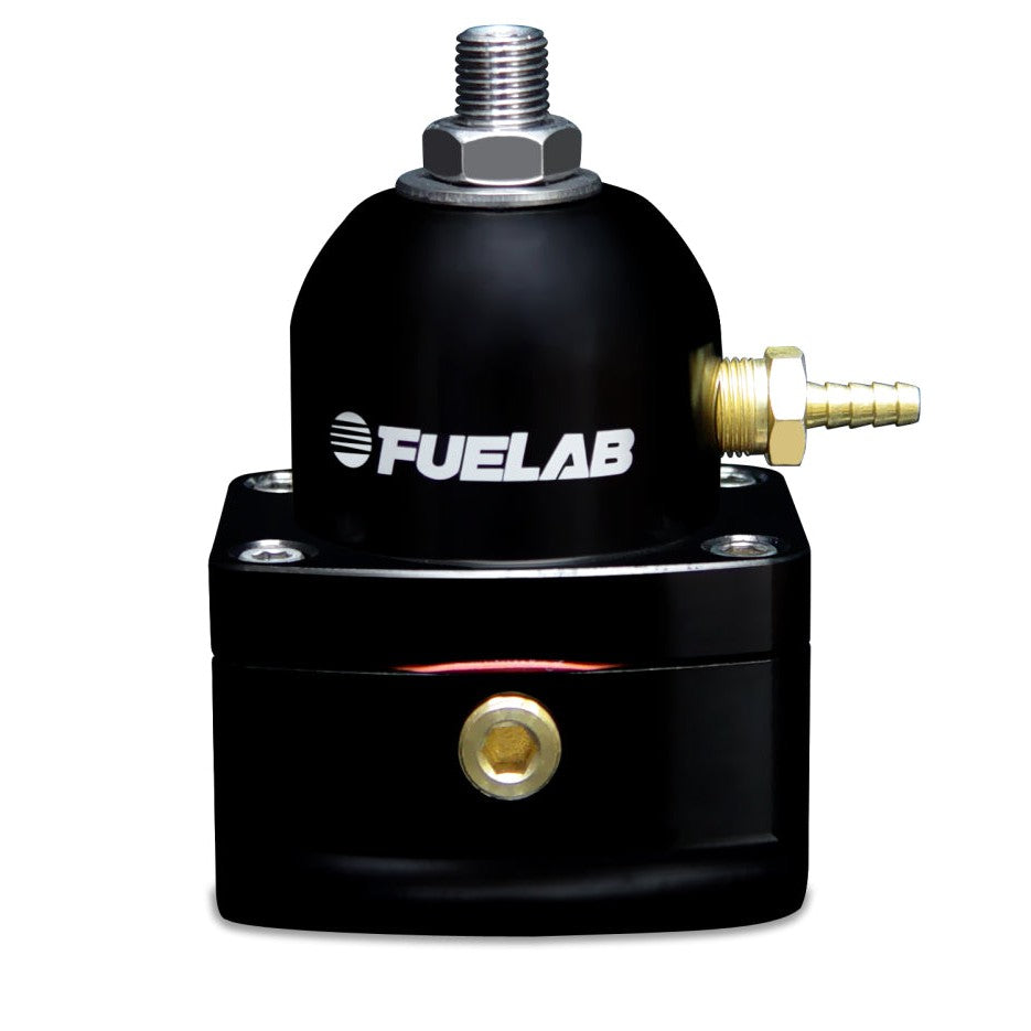 Fuelab 515 EFI Adjustable FPR Large Seat 25-90 PSI (2) -10AN In (1) -6AN Return - Black