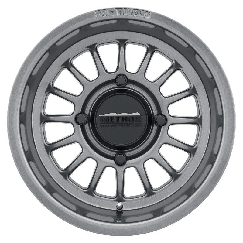 Method MR411 Bead Grip 15x7 / 5+2/38mm Offset / 4x156 / 132mm CB Gloss Titanium Wheel - Saikospeed