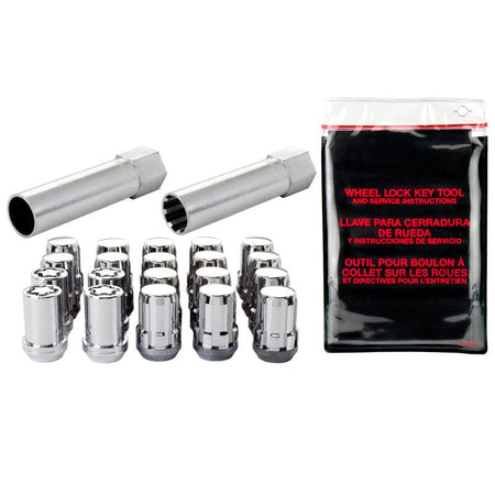 McGard SplineDrive Tuner 5 Lug Install Kit w/Locks & Tool (Cone) M12X1.5 / 13/16 Hex - Chrome - Saikospeed