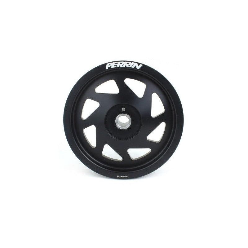 Perrin 2022 BRZ/86 / 19-22 Subaru WRX Lightweight Crank Pulley (FA/FB Eng w/Small Hub) - Black - Saikospeed