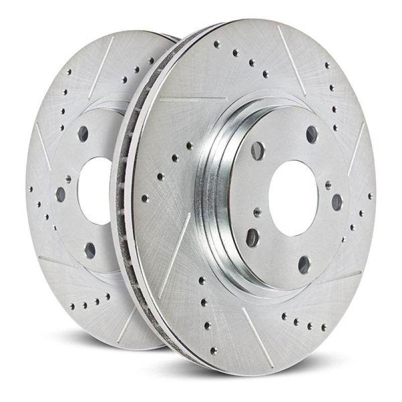 Power Stop 2004 Subaru Impreza Front Evolution Drilled & Slotted Rotors - Pair - Saikospeed