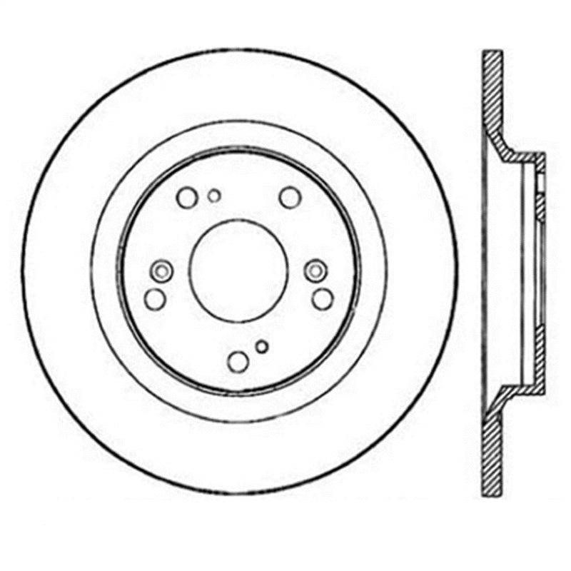 StopTech Power Slot SportStop 00-06 Honda S2000 Slotted Rear Right Rotor - Saikospeed