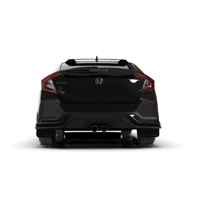 Rally Armor 17-19 Honda Civic Sport & Touring (Hatch) Black UR Mud Flap w/ Red Logo - Saikospeed