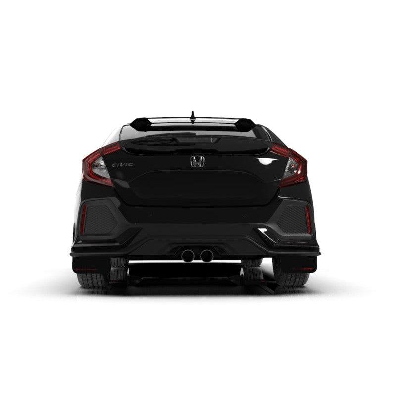 Rally Armor 17-19 Honda Civic Sport & Touring (Hatch) Black UR Mud Flap w/ Red Logo - Saikospeed