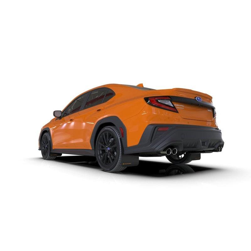Rally Armor 2022 Subaru WRX Black UR Mud Flap w/ Orange Logo - Saikospeed
