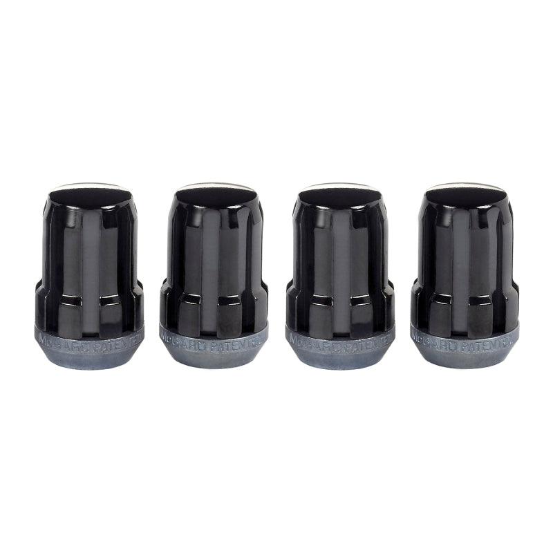 McGard SplineDrive Lug Nut (Cone Seat) M12X1.5 / 1.24in. Length (4-Pack) - Black (Req. Tool) - Saikospeed