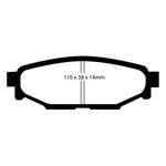 EBC 12+ Subaru BRZ 2.0 (solid rear rotors) Yellowstuff Rear Brake Pads - Saikospeed