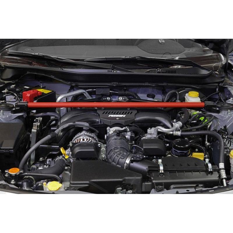 Perrin 2013+ BRZ/FR-S/86/GR86 Strut Brace - Red Wrinkle - Saikospeed