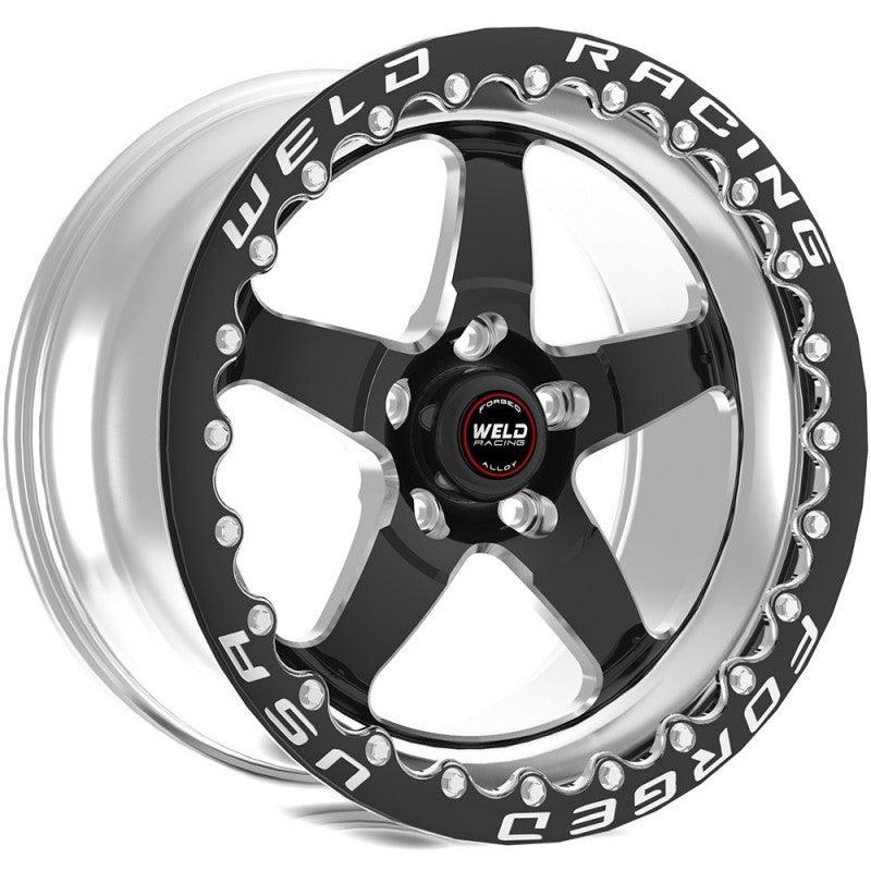 Weld S71 17x10 / 5x5 BP / 7.2in. BS 43mm O/S Black Wheel (HighPad) - Single Beadlock - Saikospeed