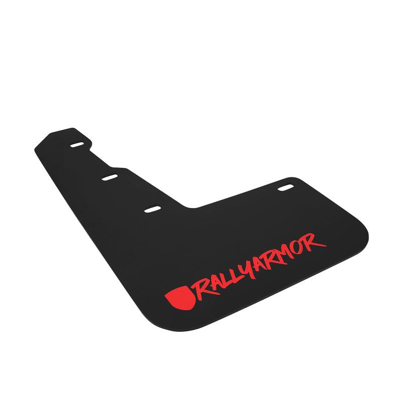 Rally Armor 15-21 Subaru WRX/STI (Sedan ONLY) Black UR Mud Flap w/ Red Altered Font Logo - Saikospeed