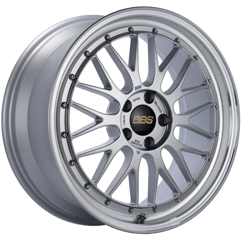 BBS LM 19x8.5 5x112 ET48 Diamond Silver Center Diamond Cut Lip Wheel -82mm PFS/Clip Required - Saikospeed