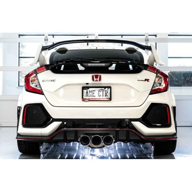 AWE Tuning 2017+ Honda Civic Type R Track Edition Exhaust w/Front Pipe & Triple Chrome Silver Tips - Saikospeed