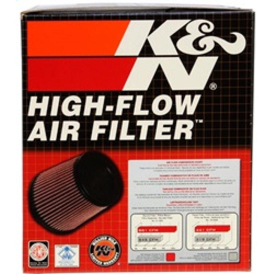 K&N Round Tapered Universal Air Filter 4in Flange ID x 5.375 Base OD x 4in Top OD x 6.5in H - Saikospeed