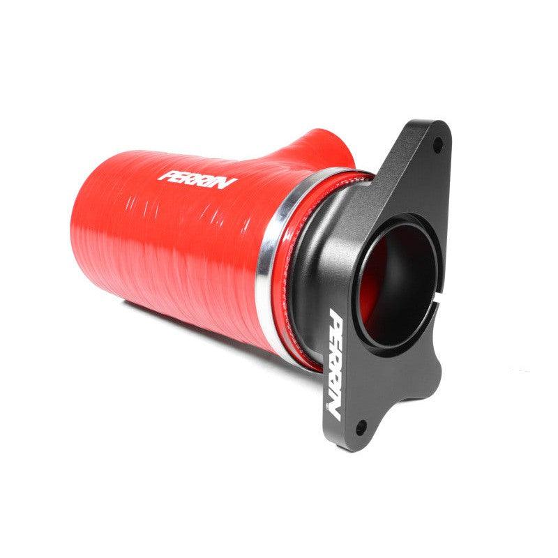 Perrin 2022+ Subaru WRX Red 3in Turbo Inlet Hose w/ Nozzle (Short) - Saikospeed