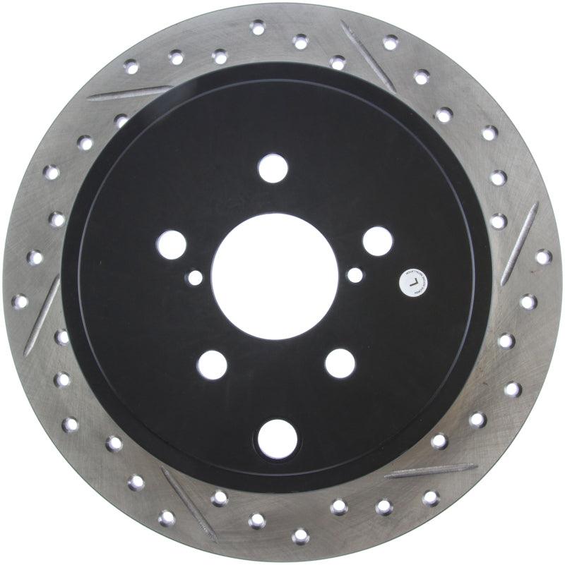 StopTech 08-10 Impreza WRX (Exc STi)/08-10 Impreza Coupe/Sedan Slotted & Drilled Left Rear Rotor - Saikospeed