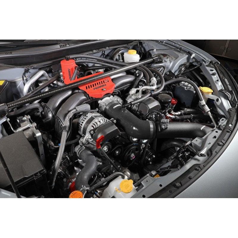 Perrin 22-23 Subaru BRZ/Toyota GR86 Silicone Inlet Hose (3in. ID / SS Wire) - Black - Saikospeed
