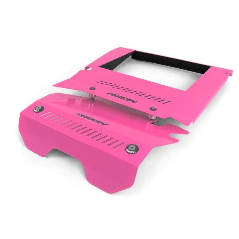 Perrin 2015+ Subaru WRX Engine Cover Kit (Intercooler Shroud + Pulley Cover) - Hyper Pink - Saikospeed