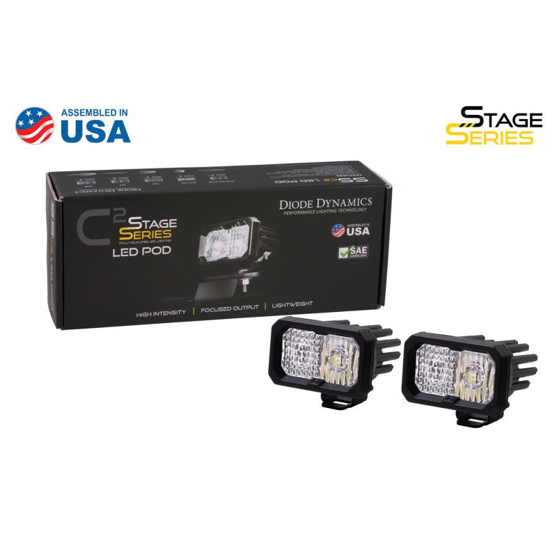Diode Dynamics Stage Series 2 In LED Pod Pro - White Driving Standard ABL (Pair)