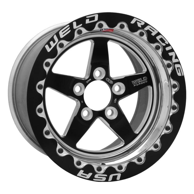 Weld S71 15x10.33 / 5x4.5 BP / 6.5in. BS Black Wheel (Medium Pad) - Black Single Beadlock MT - Saikospeed