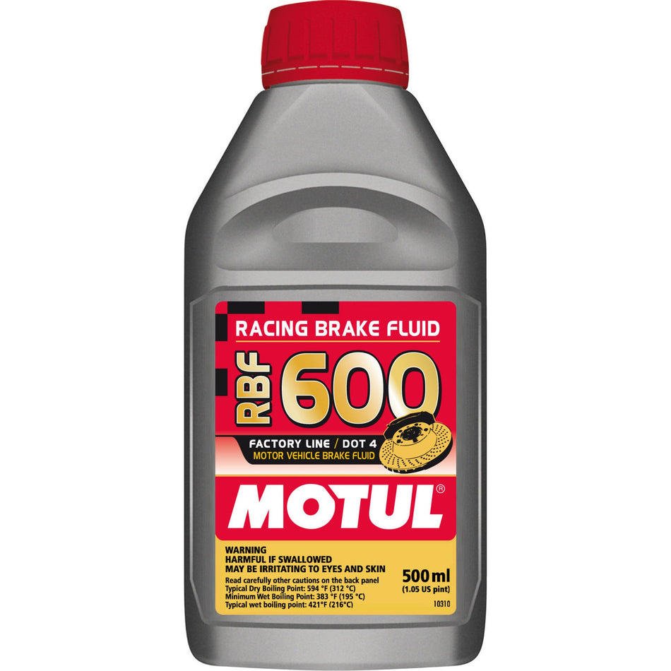 Motul 1/2L Brake Fluid RBF 600 - Racing DOT 4