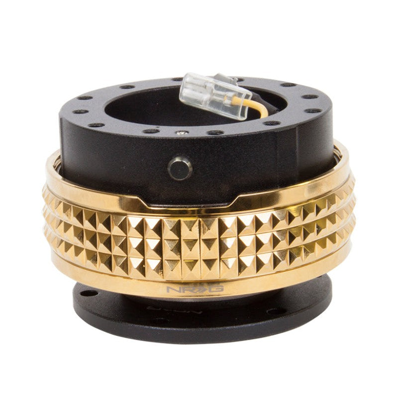 NRG Quick Release Kit - Pyramid Edition - Black Body / Chrome Gold Pyramid Ring