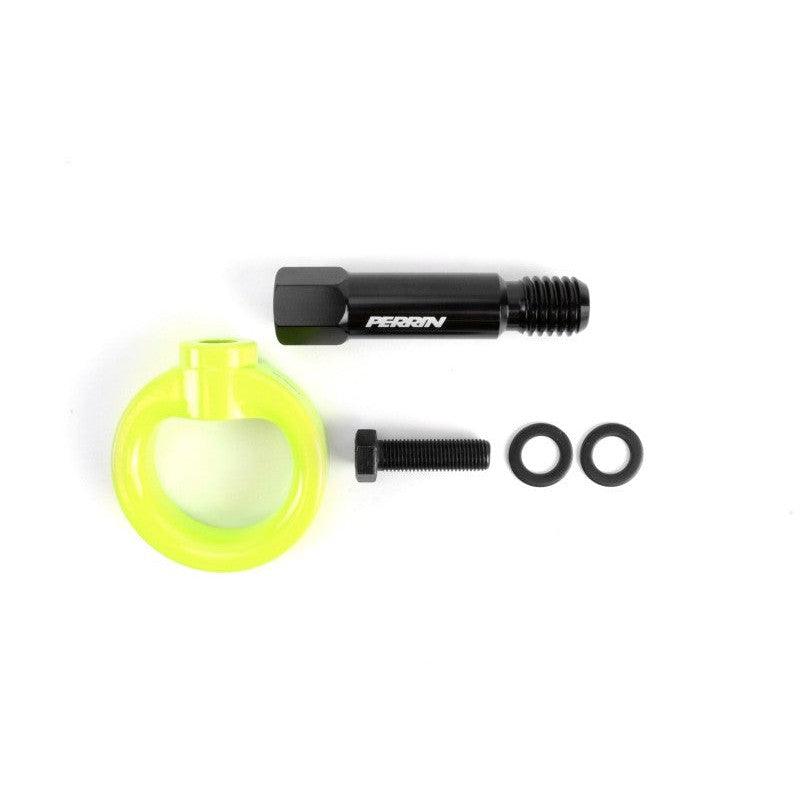 Perrin 2020 Toyota Supra Tow Hook Kit (Rear) - Neon Yellow - Saikospeed