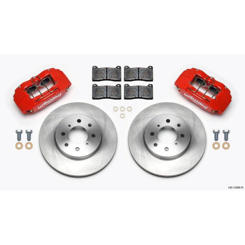 Wilwood DPHA Front Caliper & Rotor Kit Red Honda / Acura w/ 262mm OE Rotor - Saikospeed