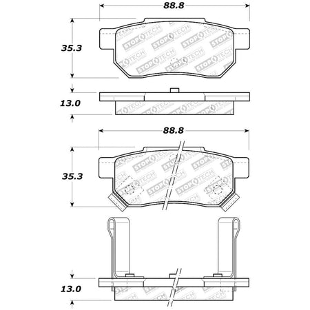 StopTech Performance 90-01 Integra (exc. Type R)/90-93 Civic EX Coupe w rear disc & abs/99-00 Civic - Saikospeed