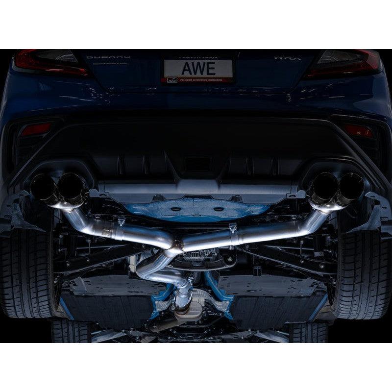 AWE Tuning 2022+ VB Subaru WRX Track Edition Exhaust - Diamond Black Tips - Saikospeed