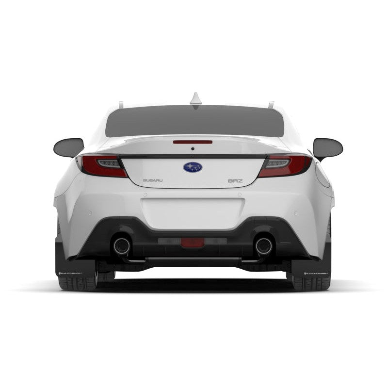 Rally Armor 2022+ Subaru BRZ / 2022+ Toyota GR86 Black UR Mud Flap w/ White Logo