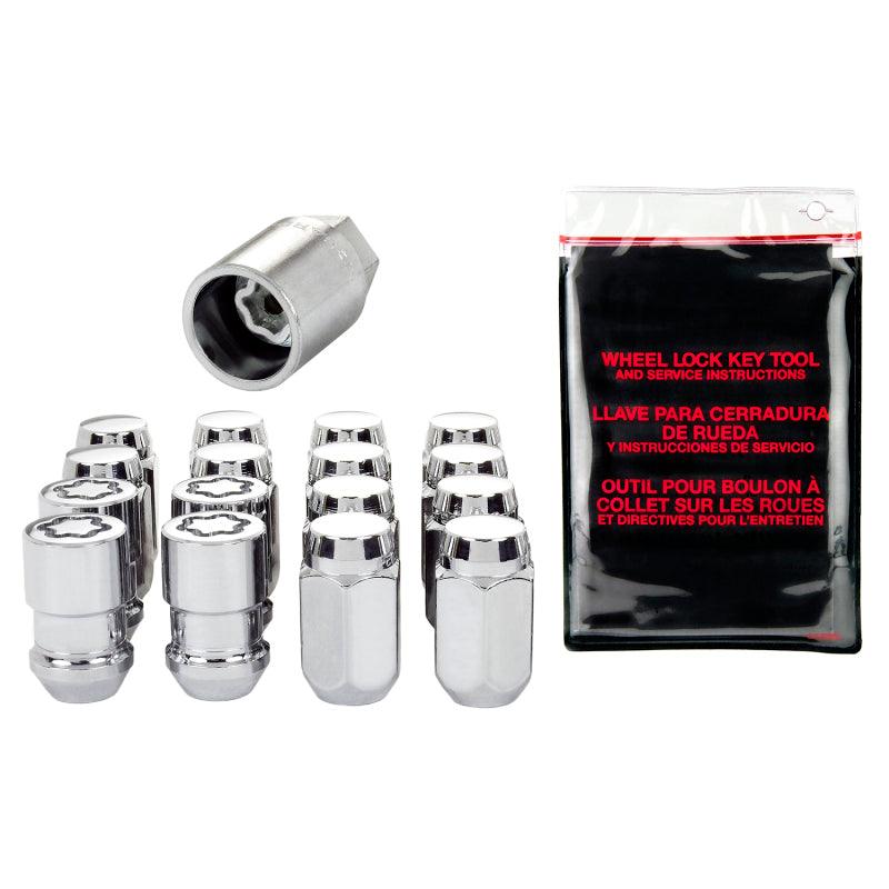 McGard 4 Lug Hex Install Kit w/Locks (Cone Seat Nut) M12X1.5 / 13/16 Hex / 1.5in. Length - Chrome - Saikospeed