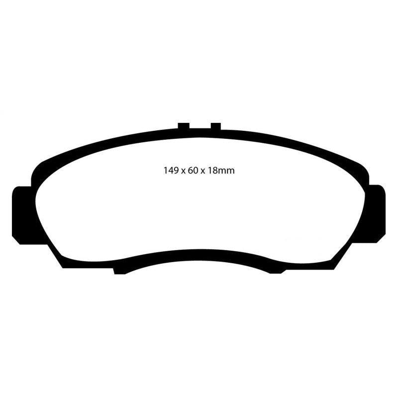 EBC 01-03 Acura CL 3.2 Yellowstuff Front Brake Pads - Saikospeed