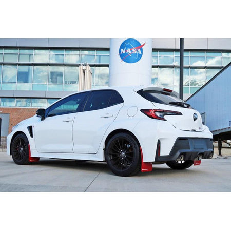 Rally Armor 2023 Toyota GR Corolla Red UR Mud Flap w/ Black Logo - Saikospeed