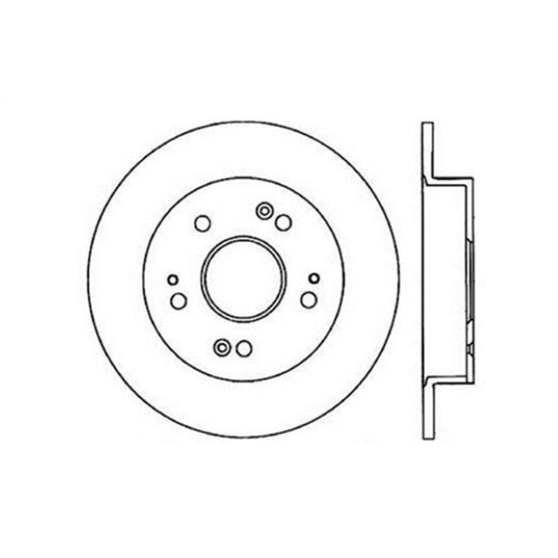 StopTech 06-09 Honda Civic Ex/Si Slotted & Drilled Left Rear Rotor - Saikospeed