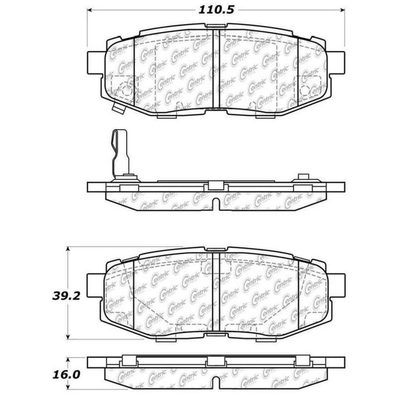 StopTech Street Touring 06-10 Subaru Legacy Sedan/Outback/13 BRZ Rear Brake Pads - Saikospeed