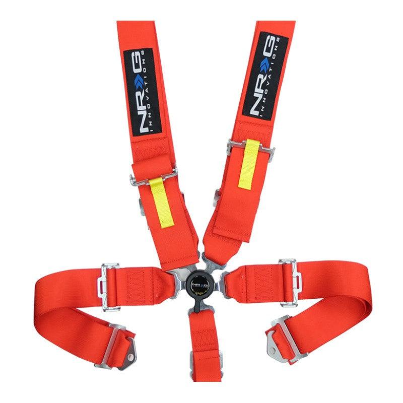 NRG SFI 16.1 5PT 3in. Seat Belt Harness / Cam Lock - Red - Saikospeed