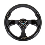 NRG Reinforced Steering Wheel (320mm) Blk w/Gloss Black Trim