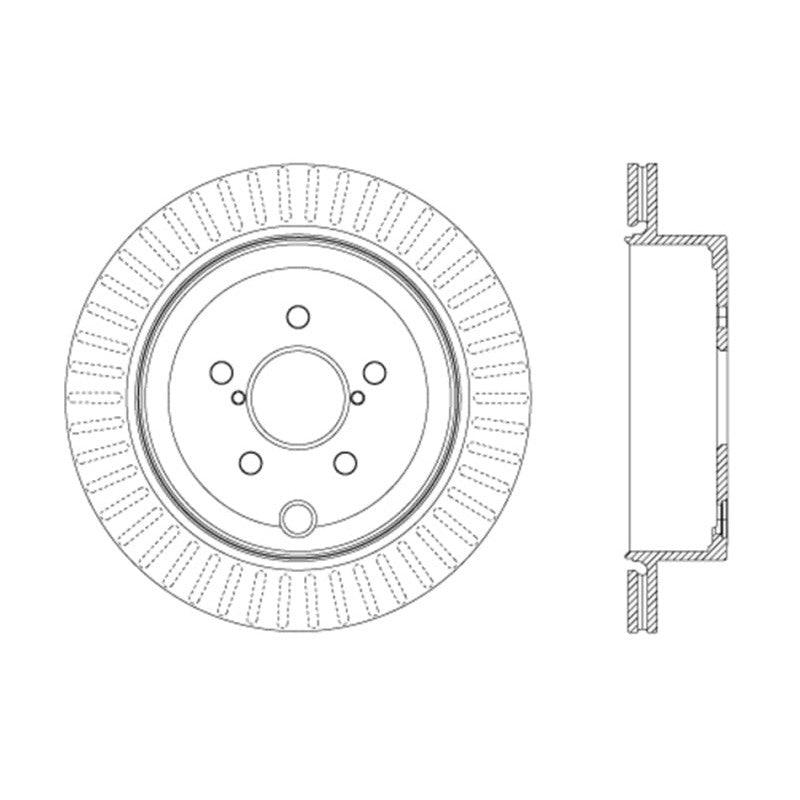 StopTech Slotted & Drilled Sport Brake Rotor - Saikospeed