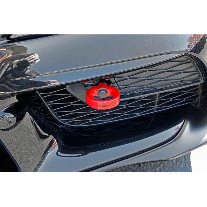Perrin 2020 Toyota Supra Tow Hook Kit (Front) - Red - Saikospeed