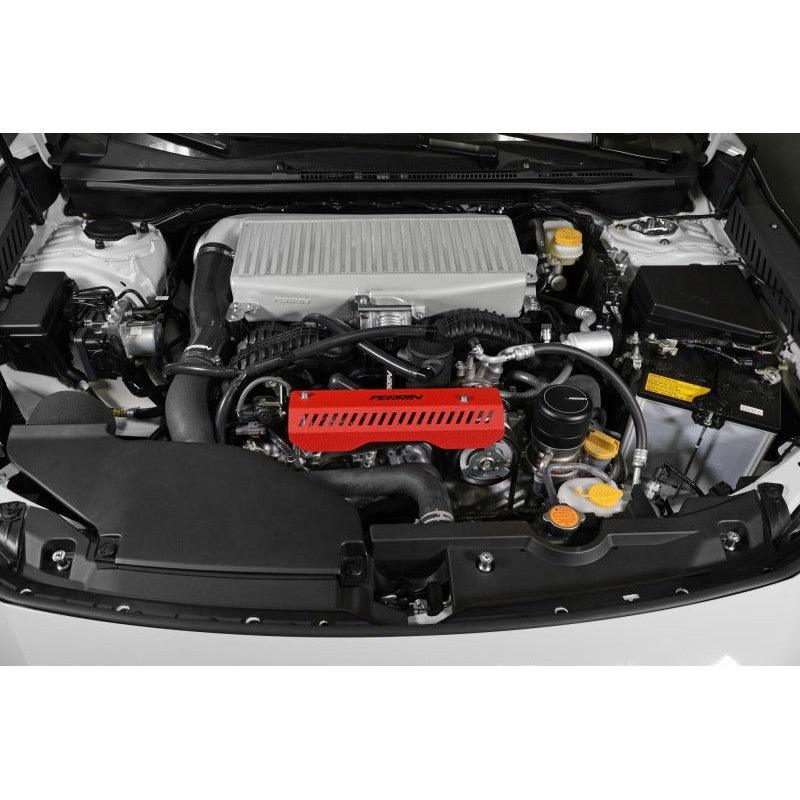 Perrin 22-23 Subaru WRX Pulley Cover (Short Version - Works w/AOS System) - Red - Saikospeed