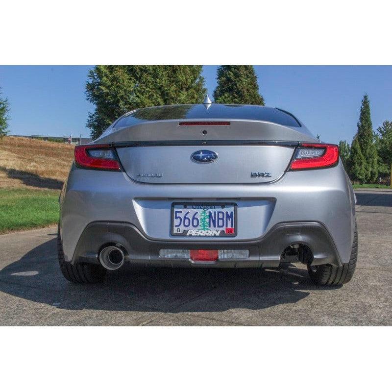 Perrin 2022 BRZ/GR86 Axle Back Exhaust SS (Single Side Exit w/Helmholtz Chamber) - Saikospeed
