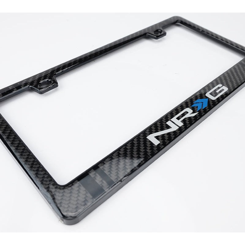 NRG Carbon License Plate Frame/ Fiber Poly Dip Finish Wet w/ NRG Logo