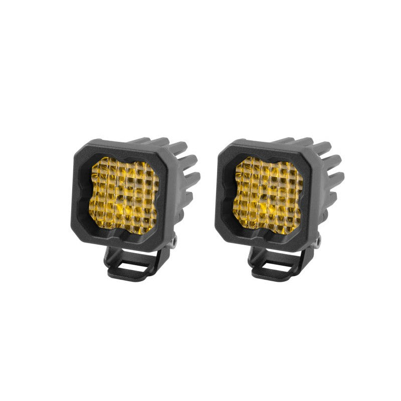 Diode Dynamics Stage Series C1 LED Pod Sport - Yellow Wide Standard ABL (Pair)