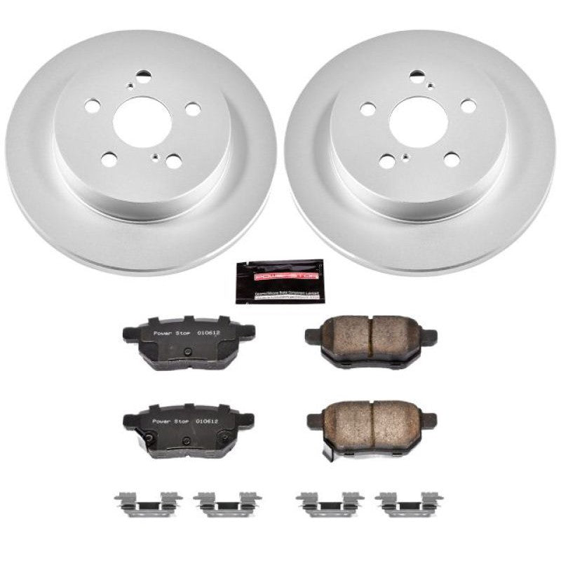 Power Stop 09-10 Pontiac Vibe Rear Z17 Evolution Geomet Coated Brake Kit