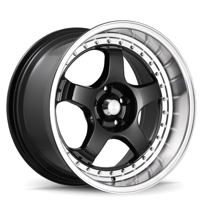 Konig SSM 18x9 5x114.3 ET22 Gloss Black w/ Machined Lip - Saikospeed